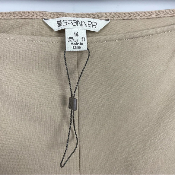 Spanner Women’s Trousers Pants Taupe Stretch Sz 14 Neutral Career Wear Comfort - Picture 6 of 11